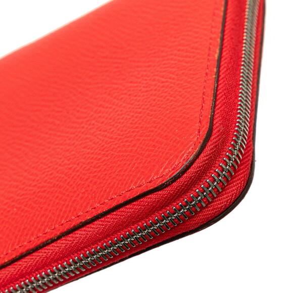 Herms Azap Compact Silk In Silver Hardware Bifold